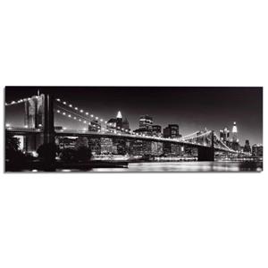 Praxis Decoratief paneel Brooklyn bridge manhattan zwart-wit 156x52cm MDF