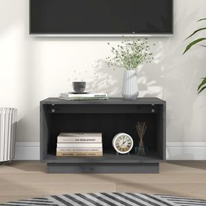 VidaXL Tv-meubel 60x35x35 cm massief grenenhout grijs