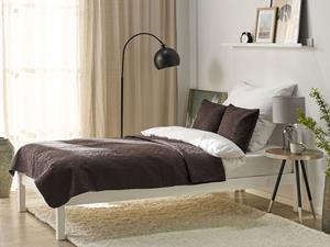 beliani Tagesdecken Set Braun mit Füllung Polyester 140 x 210 cm mit geprägtem Muster Bettüberwurf Dekorativ Doppelbett Schlafzimmer modernes Bettzeug - Braun