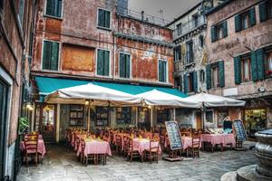 Karo-art Foto Glas Art - Italiaans terras, 120x80cm, multi-gekleurd, prachtig voor in woon en slaapkamer, inclusief ophang materiaal