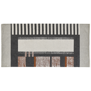 Beliani - Läufer Baumwolle bunt abstraktes Muster rechteckig 80 x 150 cm Skandi Kakinada - Bunt