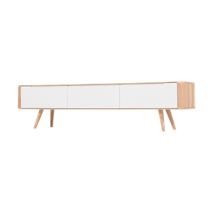 Gazzda Ena lowboard houten tv meubel whitewash - 180 x 55 cm