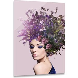 Ter Halle Glasschilderij 80 X 120 Cm Deep Purple Flowerlady