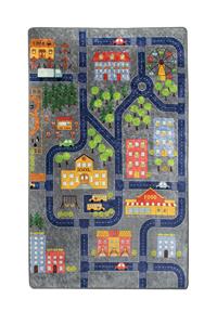 Teppich Small Town CHL, Bunt, 140 x 190 cm, 100% Samtstoff, Conceptum Hypnose