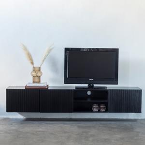Giga Meubel Zwevend Tv-meubel Roman Zwart 200cm - 