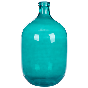 BELIANI Glazen Bloemenvaas 48 cm Turquoise BIRYANI