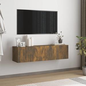 VidaXL Tv-wandmeubel 120x30x30 cm bewerkt hout gerookt eikenkleurig