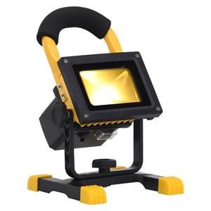 vidaXL LED-Strahler Wiederaufladbar mit Handgriff 10W Warmweiß 