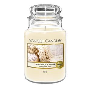 Yankee Candle Geurkaars Large Soft Wool & Amber - 17 Cm / ø 11 Cm