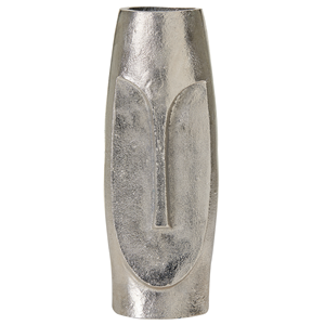 BELIANI Bloemenvaas aluminium zilver 32 cm CARAL