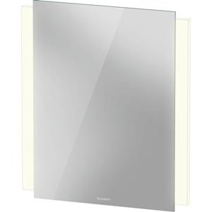 Duravit Ketho 2 spiegel met led verlichting verticaal en geïntegreerde wastafelverlichting 60x70cm met spiegelverwarming en sensorschakelaar wit mat K27071000000100