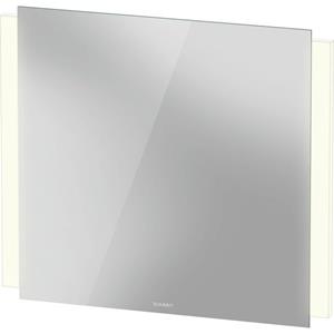 Duravit Ketho 2 spiegel met led verlichting verticaal en geïntegreerde wastafelverlichting 80x70cm met spiegelverwarming en sensorschakelaar wit mat K27072000000100