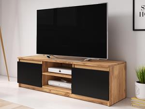Mobistoxx TV-meubel DELLING 2 deuren zwart/eik wotan zonder verlichting