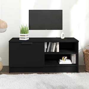 vidaXL Tv-meubel 80x35x36,5 cm bewerkt hout zwart