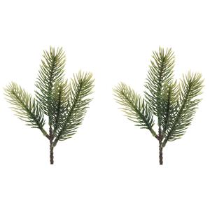 Bellatio 20x Groene kersttakken / dennentakjes 23 cm kerstversiering - Groene kunsttakjes/dennentakken