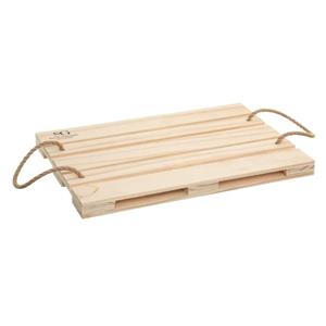 Secret De Gourmet Dienblad/onderzetter rechthoekig pallet hout - 42 x 28 cm
