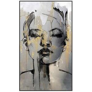 Leen Bakker Schilderij vrouw met goud - 118x70 cm