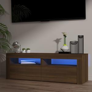vidaXL TV-Schrank TV-Schrank mit LED-Leuchten Braun Eichen-Optik 120x35x40 cm Lowboard