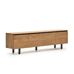 kavehome Uxue TV-Möbel 4-türig aus massivem Akazienholz mit natürlichem Finish 200 x 58 cm - Kave Home