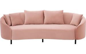 Goossens Bank Ragnar roze, stof, 3-zits, modern design