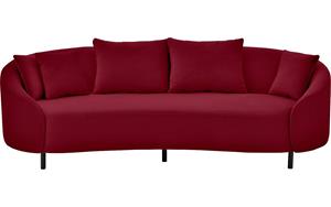 Goossens Bank Ragnar rood, stof, 3-zits, modern design