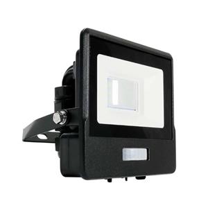 v-tac LED-Flutlichtstrahler mit PIR-Sensor - Schwarz - Samsung - IP65 - 20W - 1510 Lumen - 3000K - 5 Jahre