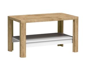 Mobistoxx Rechthoekige salontafel LIVOCO 110 cm ribbec eik/wit