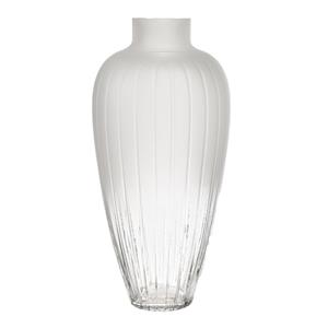 DEPOT Vase Rills Glas ca.50x24cm, weiss