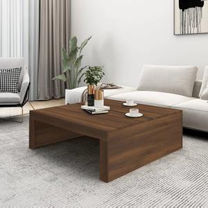 vidaXL Couchtisch Braun Eiche 100x100x35 cm Holzwerkstoff 