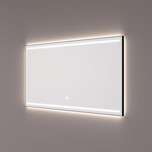 HIPP design 7000 spiegel mat zwart met LED verlichting en spiegelverwarming 120x70cm