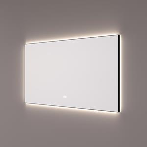 HIPP design 12500 spiegel mat zwart 100x70cm met backlight en spiegelverwarming
