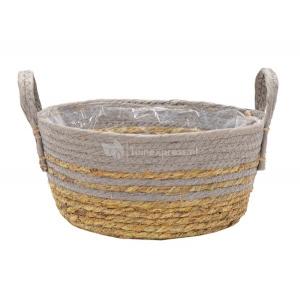 Plantenwinkel.nl Bowl Hayden Swirl Plantenmand M 23x11 cm grijs