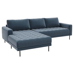 ebuy24 Sofa »Rouge 2,5-Sitzer-Sofa mit .//Staubblau//Linksgewen«