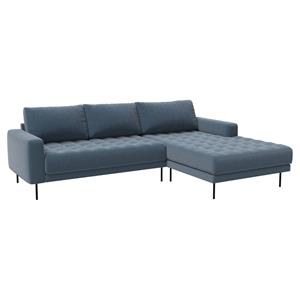 ebuy24 Sofa »Rouge 2,5-Sitzer-Sofa mit.//Staubblau//Rechtsgewen«