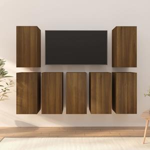 vidaXL TV-Schränke 7 Stk. Braun Eichen-Optik 30,5x30x60 Holzwerkstoff 