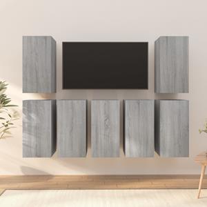 vidaXL TV-Schränke 7 Stk. Grau Sonoma 30,5x30x60 cm Holzwerkstoff 