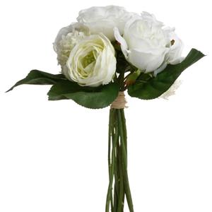 Künstlicher weißer Kunstblumenstrauß - H30 cm - Atmosphera - Weiß