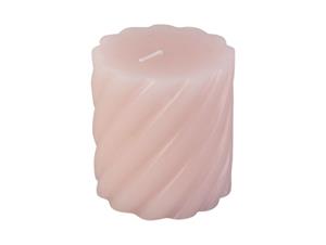 Pt Stomp kaars Swirl soft pink Small 7.5 x 7 cm