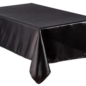 2x stuks tafelkleden/tafellakens zwart van polyester formaat x 240 cm -
