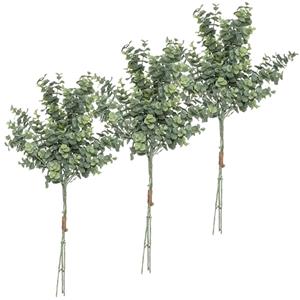 Atmosphera kunstplant 3 boeketten eucalyptus groen 64 cm -