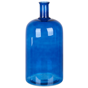 BELIANI Decoratieve vaas blauw glas KORMA