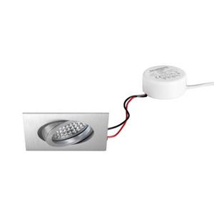 BRUMBERG LED inbouwspot Tirrel-S, RC, ronde driver, mat aluminium