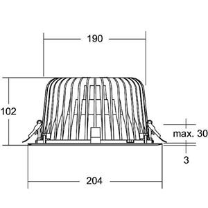 Brumberg Leuchten GmbH & Co. KG Brumberg LED-Einbaudownlight, schaltbar, strukturweiß, rund - 12550174