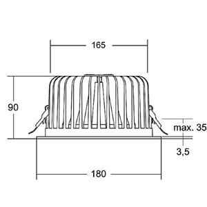 Brumberg Leuchten GmbH & Co. KG Brumberg LED-Einbaudownlight, DALI dimmbar, strukturweiß - 12572173