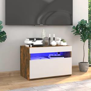 vidaXL TV-Schrank mit LED-Leuchten Räuchereiche 60x35x40 cm 