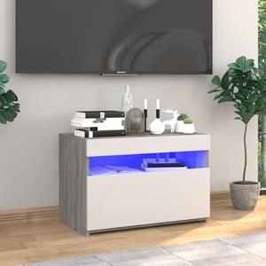 vidaXL TV-Schrank mit LED-Leuchten Grau Sonoma 60x35x40 cm 
