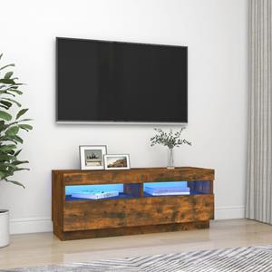 vidaXL TV-Schrank mit LED-Leuchten Räuchereiche 100x35x40 cm 