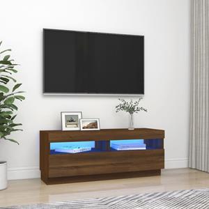 vidaXL TV-Schrank mit LED-Leuchten Braun Eichen-Optik 100x35x40 cm 