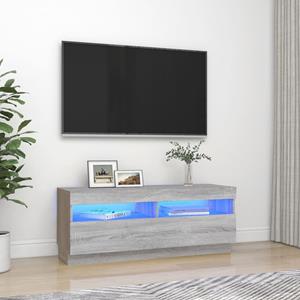 vidaXL TV-Schrank mit LED-Leuchten Grau Sonoma 100x35x40 cm 