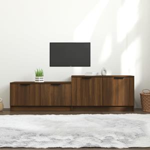 VidaXL Tv-meubel 158,5x36x45 cm bewerkt hout bruineikenkleurig